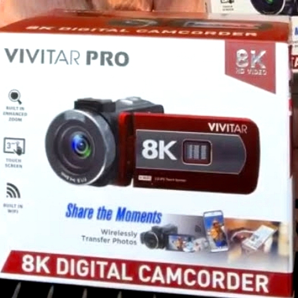 Vivitar Pro 8K Digital Camcorder With Accessory Bundle